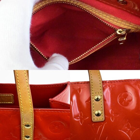 LOUIS VUITTON Read PM Hand Bag Monogram Vernis Patent Leather Red M91088 31YH134 - Picture 12 of 15